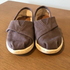 TOMS Tiny Alpargata Canvas Shoes Grey Size 6